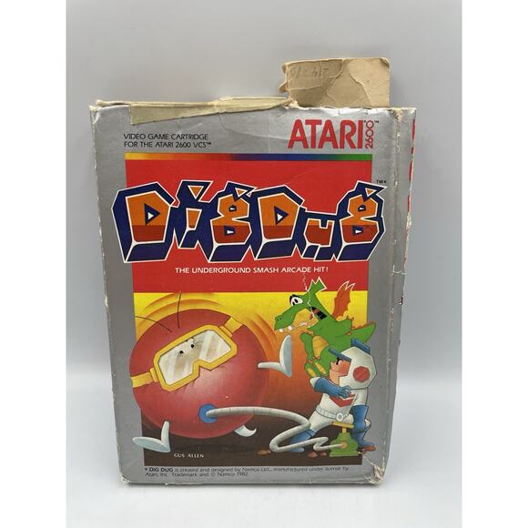 Dig Dug ATARI 2600 1988 Game Cartridge & Box - FAST SHIPPING! - Picture 2 of 7